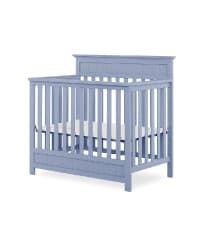 Dream On Me Jayden 4-in-1 Mini Convertible Crib And Changer in Storm Grey, Greenguard Gold Certified, Non-Toxic Finish, New Zealand Pinewood, 1" Mattress Pad