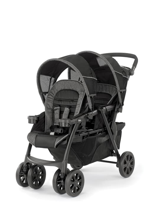 Chicco Cortina Together Double Stroller - Minerale | Black/Silver