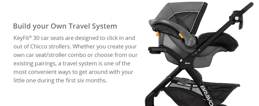 Chicco KeyFit® 30 Infant Car Seat and Base, Rear-Facing Seat for Infants 4-30 lbs., Infant Head and Body Support, Compatible with Chicco Strollers, Baby Travel Gear | Orion/Grey