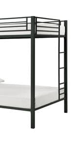 DHP Junior Twin Metal Loft Bed with Storage Steps, Multifunctional Space-Saving Solution - Silver with Gray Steps