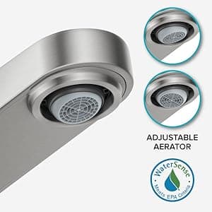 KRAUS Indy Single Handle One Hole Bathroom Sink Faucet in Spot-Free Brushed Nickel, KBF-1411SFBN