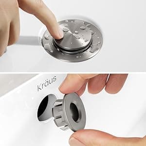 KRAUS Indy Single Handle One Hole Bathroom Sink Faucet in Spot-Free Brushed Nickel, KBF-1411SFBN