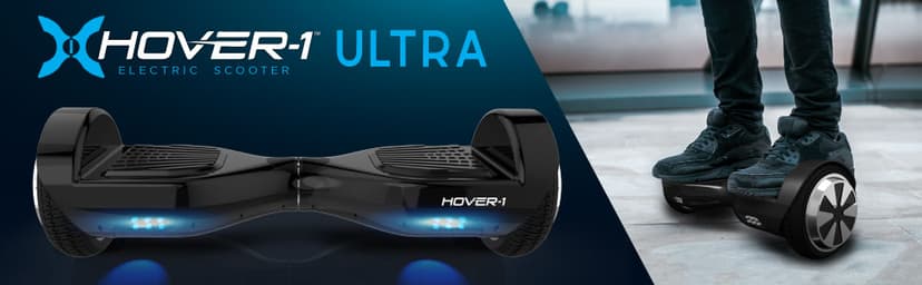 Hover-1 Ultra Electric Hoverboard - 9MPH Top Speed, 9 Mile Range, 400W Motor, Long Lasting Li-Ion Battery, Rider Modes: Beginner to Expert, 5HR Full Charge Self Balancing Scooter