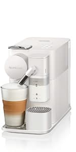 Nespresso Lattissima One Original Espresso Machine with Milk Frother by De'Longhi, Silky White