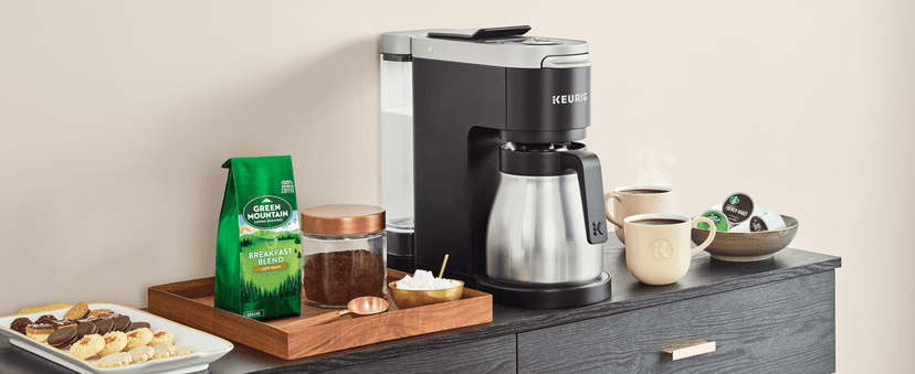 Keurig K-Duo Plus Single Serve & Carafe Coffee Maker, Multi-Position 60oz Removable Reservoir, Programmable Auto Brew Carafe, Black