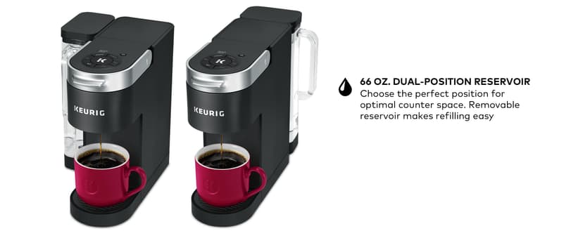 Keurig K-Supreme Single Serve K-Cup Pod Coffee Maker, MultiStream Technology, 4 Brew Sizes, 66oz Dual-Position Removable Reservoir, Gray