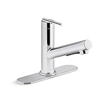 KOHLER 22972-2MB Crue Pull Down Kitchen Faucet, Pull-Down Sprayer, Vibrant Brushed Moderne Brass