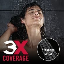 Delta Faucet 3-Spray H2Okinetic Shower Head, Matte Black 52684-BL