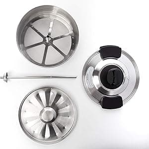 SYBO SR-CP-100B Commercial Grade Stainless Steel Percolate Coffee Maker Hot Water Urn for Catering, 100-Cup 16 L, Metallic