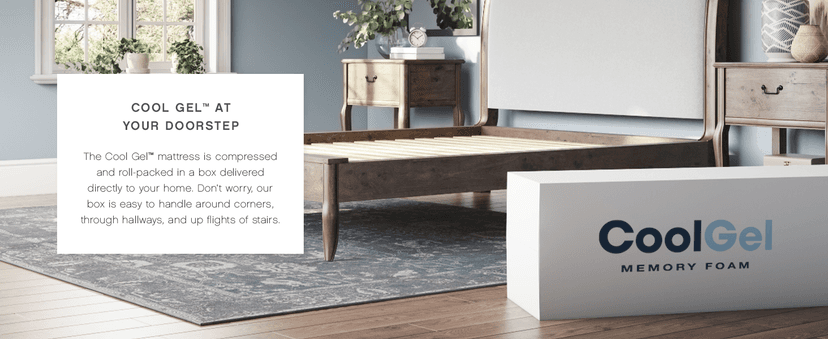 COOL GEL 8 Inch Short Queen Memory Foam Mattress Medium Firm, Memory Foam Mattress Short Queen Size Cooling, Made in the USA, 8" Depth with Pressure Relief, CertiPUR-US Certified, CoolGel Bed