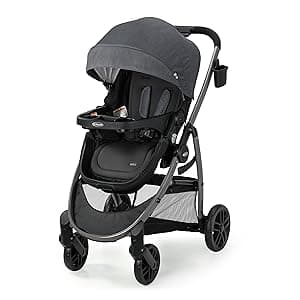 Graco Redmond Modes Pramette Stroller, 3-in-1 Convertible: Car Seat Carrier, Infant Pramette to Toddler Stroller with Reversible Seat and One-hand Fold