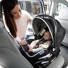 Graco SnugRide Lite LX Infant Car Seat, Rear-Facing, Lightweight, Adjustable Base, Easy Install, Studio