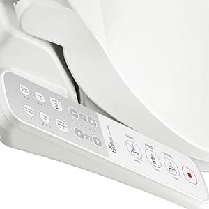 Bio Bidet Slim One Smart Toilet Seat in Round White with Stainless Steel Self-Cleaning Nozzle, Nightlight, Turbo Wash, Oscillating and Fusion Warm Water Technology