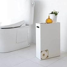 Yamazaki Home Plain Freestanding Coat Hanger Rack With Wooden Hooks, Space Saving, 70" - Steel