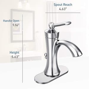 Moen 4500ORB Wynford One Handle Single Hole Traditional Bathroom Faucet, Oil-Rubbed Bronze