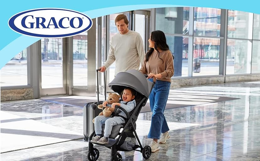 Graco Ready2Jet Compact Stroller – Overhead Friendly Compact Travel Stroller with Automatic Fold, Kingston