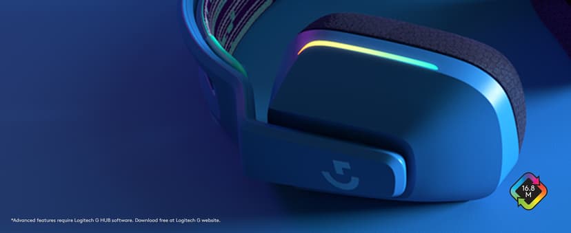 Logitech G733 Lightspeed Wireless Gaming Headset, Suspension Headband, Lightsync RGB, Blue VO!CE Mic, PRO-G Audio – White, Gaming Headset Wireless, PC, PS5, PS4, Switch Compatible