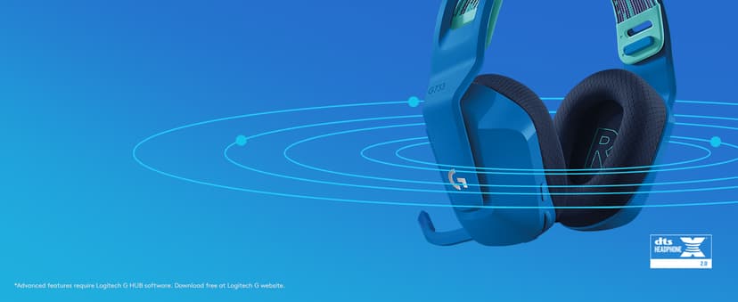 Logitech G733 Lightspeed Wireless Gaming Headset, Suspension Headband, Lightsync RGB, Blue VO!CE Mic, PRO-G Audio – White, Gaming Headset Wireless, PC, PS5, PS4, Switch Compatible