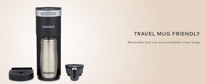 Keurig K-Mini Single Serve K-Cup Pod Coffee Maker, 6 to 12oz Brew size, with Cord Storage, Perfect for Small Spaces, Black