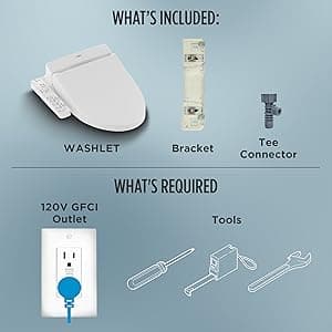 TOTO WASHLET A2 Electronic Bidet Toilet Seat with Heated Seat and SoftClose Lid, Elongated, Cotton White - SW3004#01