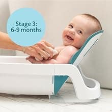 The First Years 4-in-1 Reclining Baby Bathtub - Adjustable Recline for Custom Comfort for Newborn to Toddler - All-in-1 Baby Bath Seat Adjusts as Baby Grows - Ages 0 to 24 Months