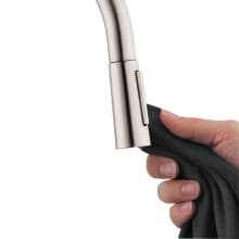 hansgrohe Joleena Brushed Nickel Commercial Kitchen Faucet, Kitchen Faucets with Pull Down Sprayer, Faucet for Kitchen Sink, Polished Nickel 04792830 19.3-Inches Tall