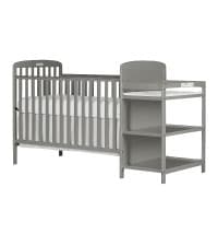 Dream On Me 5 in 1 Brody Convertible Crib With Changing Table, Converts From Crib to Toddler Bed, Day Bed and Kids Sofa and Full Size Bed, JPMA Certified Baby Crib
