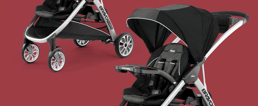 Chicco BravoFor2 Standing/Sitting Double Stroller - Iron | Black/Grey