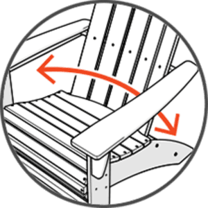 POLYWOOD Nautical Curveback Adirondack Chair, Heavy Duty HDPE Outdoor Patio Furniture, Fire Pit Chair for Deck, Lawn, Garden, Made in USA