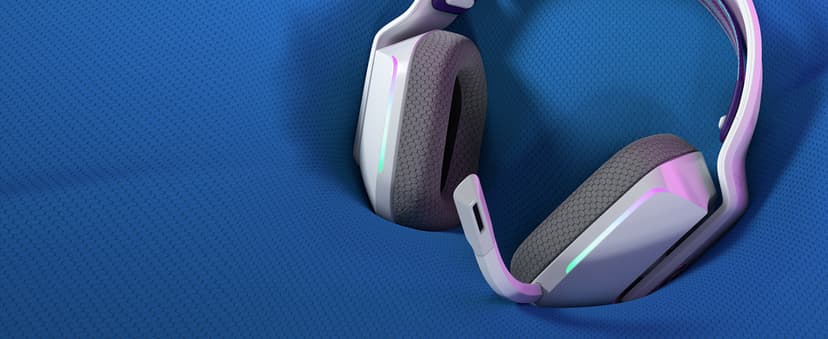Logitech G733 Lightspeed Wireless Gaming Headset, Suspension Headband, Lightsync RGB, Blue VO!CE Mic, PRO-G Audio – White, Gaming Headset Wireless, PC, PS5, PS4, Switch Compatible