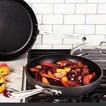 All-Clad HA1 Hard Anodized Non Stick Fry Pan Set 2 Piece, 8, 10 Inch, Induction, Oven Broiler Safe 500F, Pots and Pans Set, Kitchen Frying Pans, Skillets, Premium Cookware, Home, Dishwasher Safe Black