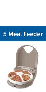 PetSafe Automatic Cat Feeder - Healthy Pet Simply Feed - Automatic Pet Feeder for Cats & Dogs - Timed Pet Feeder with Programmable Portion Control - Holds 24 Cups of Dry or Semi-Moist Dog or Cat Food