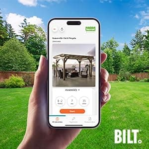 Backyard Discovery Somerville 14' x 10' Cedar Wood Pergola Kit with Trellis Roof, All-Season Durability, High-Wind Rating, PowerPort, Shade for Outdoor Patio, Deck, Garden, and Entertaining