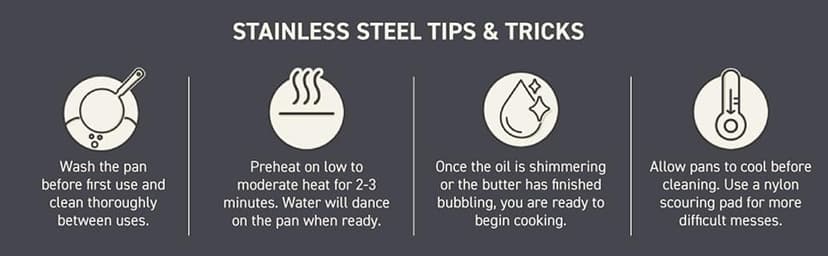 T-Fal Pro Tri-Ply Stainless Steel Cookware Set 13 Piece, Induction Compatible Oven Safe 500F, Lids 350F, Fast & Even Heat, Professional Quality & Durability, Pots and Pans Set, Dishwasher Safe, Silver