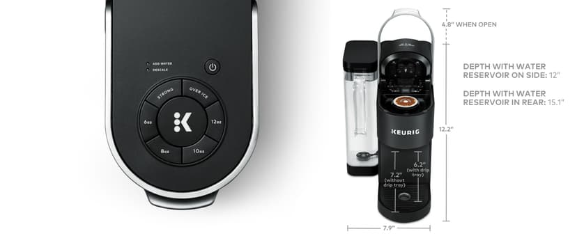 Keurig K-Supreme Single Serve K-Cup Pod Coffee Maker, MultiStream Technology, 4 Brew Sizes, 66oz Dual-Position Removable Reservoir, Gray