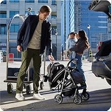 Graco Ready2Jet Compact Stroller – Overhead Friendly Compact Travel Stroller with Automatic Fold, Kingston