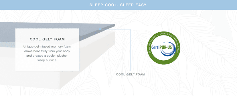 COOL GEL 8 Inch Short Queen Memory Foam Mattress Medium Firm, Memory Foam Mattress Short Queen Size Cooling, Made in the USA, 8" Depth with Pressure Relief, CertiPUR-US Certified, CoolGel Bed