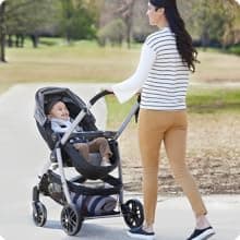 Graco Redmond Modes Pramette Stroller, 3-in-1 Convertible: Car Seat Carrier, Infant Pramette to Toddler Stroller with Reversible Seat and One-hand Fold