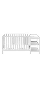 Storkcraft Steveston 5-in-1 Convertible Crib and Changer with Drawer (Gray) – GREENGUARD Gold Certified, Crib and Changing Table Combo with Drawer, Converts to Toddler Bed, Daybed and Full-Size Bed