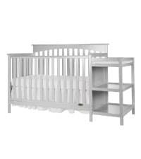 Dream On Me 5 in 1 Brody Convertible Crib With Changing Table, Converts From Crib to Toddler Bed, Day Bed and Kids Sofa and Full Size Bed, JPMA Certified Baby Crib