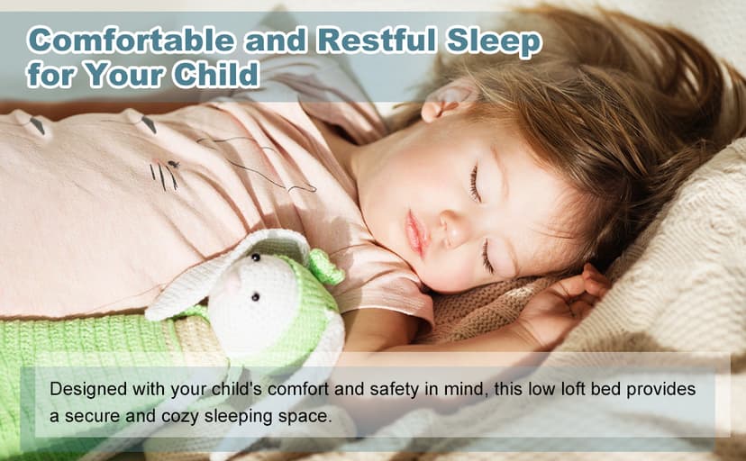 Okak Twin Size Low Loft Bed with Playhouse Loft Bed Frame with Drawer, Shelf,Stairs and Safety Guardrail for Teens, Girls or Boys Loft, Strong Wood Slats Support,Gray