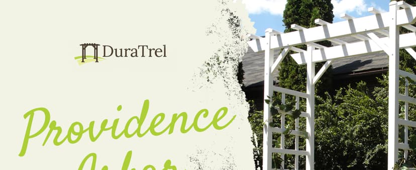 Dura-Trel PVC Garden Arbor, Arch Support for Climbing Plants, Providence, White, 64" x 85"