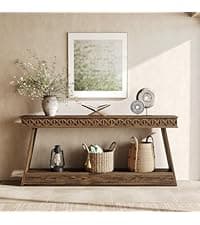 Little Tree 70.9-Inch Long Console Table, Narrow Sofa Table Behind The Couch, Farmhouse Console Table for Living Room, Entryway, Hallway