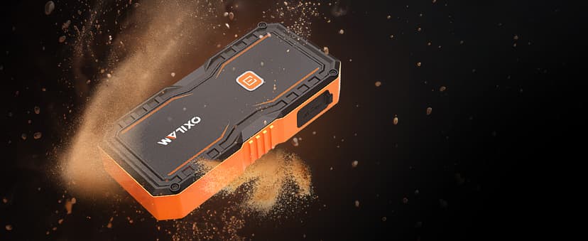 OXILAM Jump Starter 6000A for All Gas/12L Diesel, Car Battery Jumper Starter Portable, 12V Lithium Jump Box with Jumper Cables, LED Display, LED Light, Power Bank with USB, Type C Port