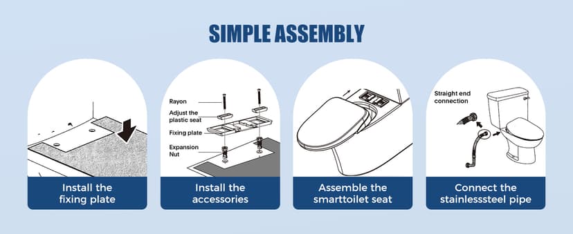 Bidet Toilet Seat, Electric Heated Toilet Seat Elongated with Instant Warm Water & Dryer, Rear and Feminine Washing, Self-Clean Nozzle, Slow Close Lid, Wireless Remote,Night Light