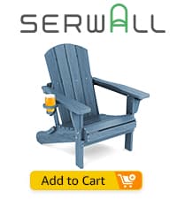 SERWALL Outdoor HDPE Dining Table Set, 7-Piece Outdoor Dining Table Sets with Umbrella Hole Cut-Out Table and 6 Chairs, Gray