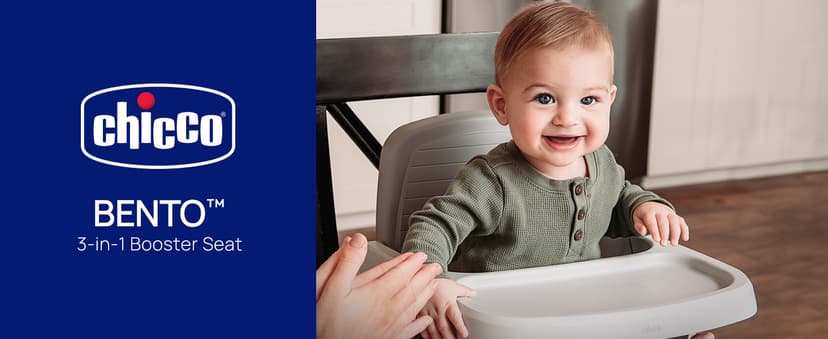 Chicco Bento™ 3-in-1 Portable Booster Seat for Table, Feeding Seat and Toddler Chair for Babies and Toddlers, for Children up to 50 lbs., Lightweight, Compact Fold | Sage/Green