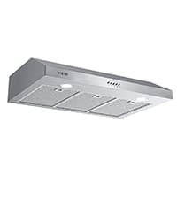 Wall Mount Range Hood 36 inch,Kitchen Vent Hoods 980 CFM Ducted/Ductless Range Hood,with Gesture Sensing & Touch Control Switch Panel, 3 Speed Exhaust Fan Permanent Filter