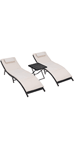 Homall 4 Pieces Outdoor Patio Furniture Sets Rattan Chair Wicker Set, Outdoor Indoor Use Backyard Porch Garden Poolside Balcony Furniture Sets Clearance (Brown and Beige)