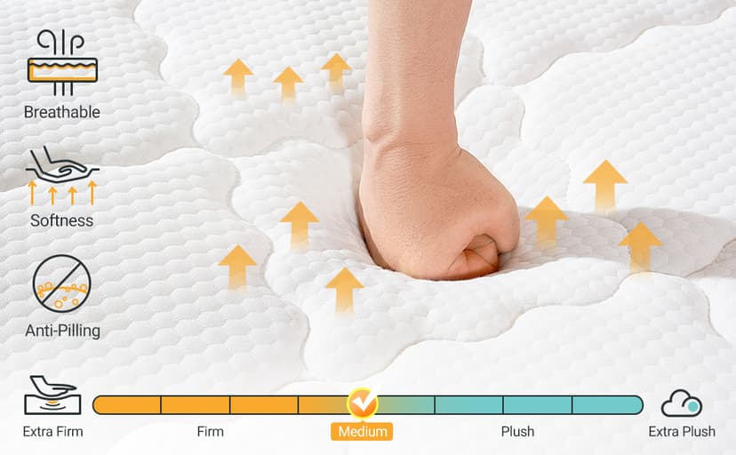 Queen Mattress,10 Inch Memory Foam Hybird Queen Mattress in a Box with Individually Pocket Springs,Motion Isolation,Pressure Relief,Strong Edge Support, Medium Firm